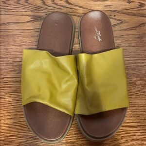 Yellow Slide Sandals